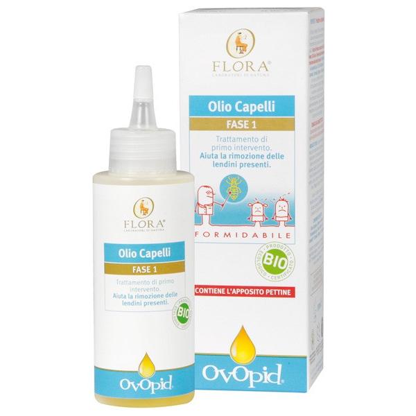 Óleo capilar antiparasitário Ovopid Fase 1 Flora, 100 ml