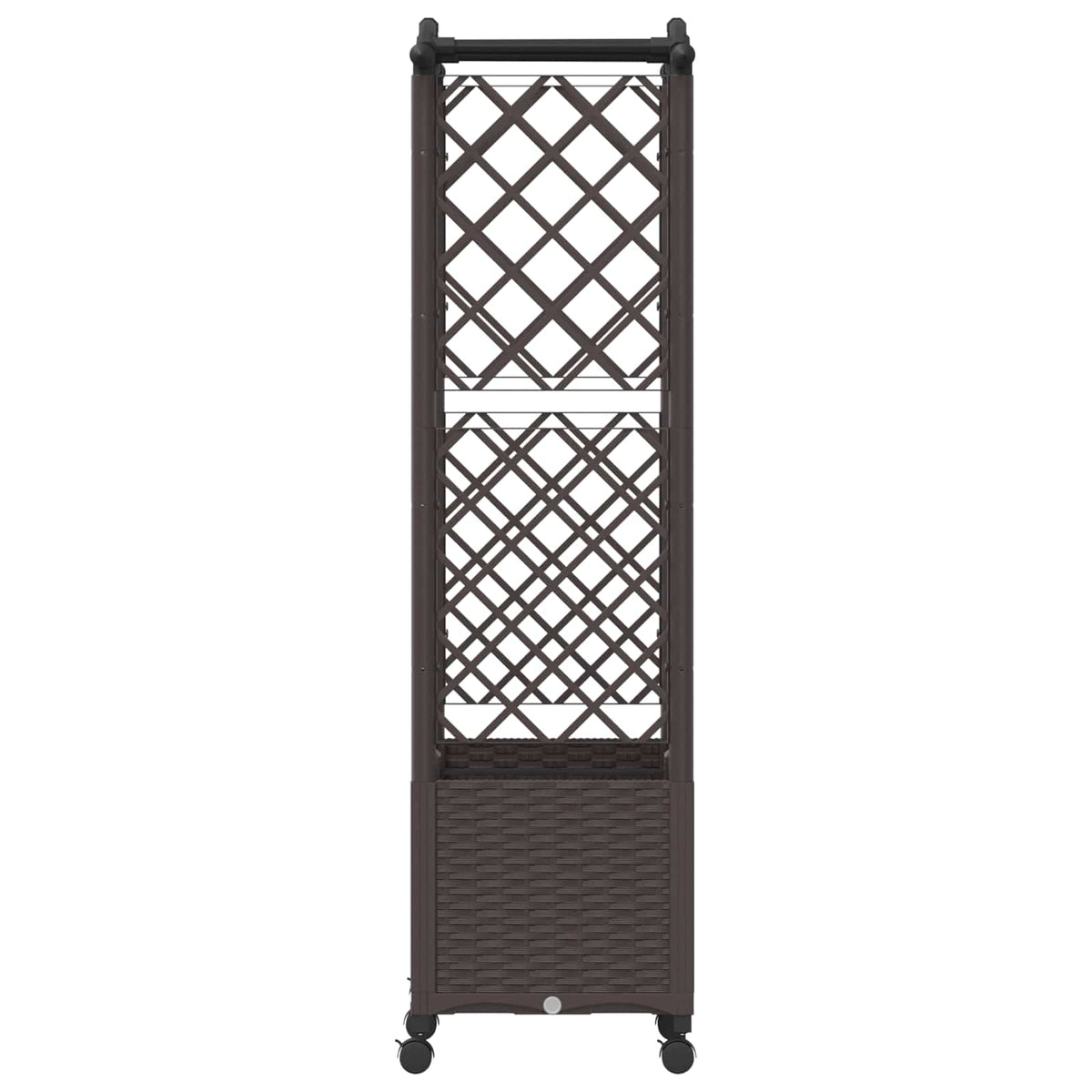 Cama Elevada Con Trellis Y Techo Marrón 125 X 40 X 144 Cm Pp_4
