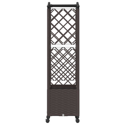 Cama Elevada Con Trellis Y Techo Marrón 125 X 40 X 144 Cm Pp_4