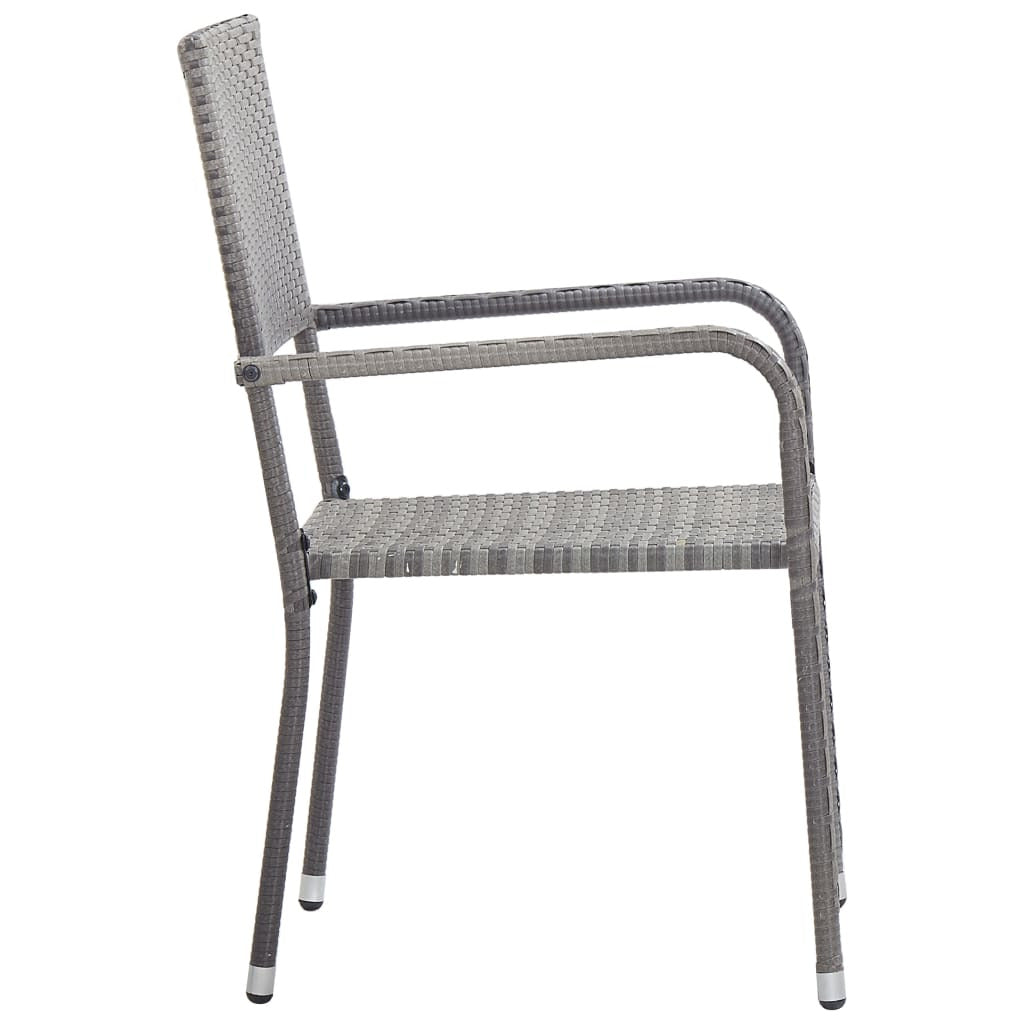 Vidaxl Juego De Comedor Para Jardín 3 Piezas Gris_4