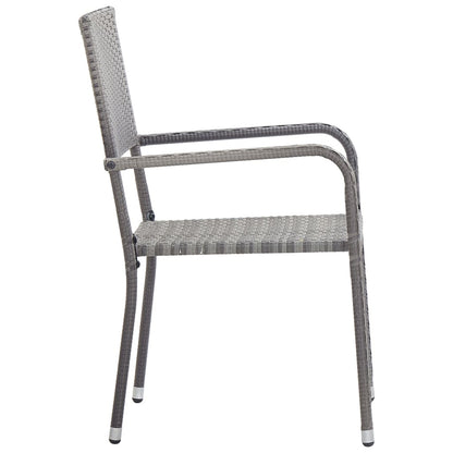 Vidaxl Juego De Comedor Para Jardín 3 Piezas Gris_4