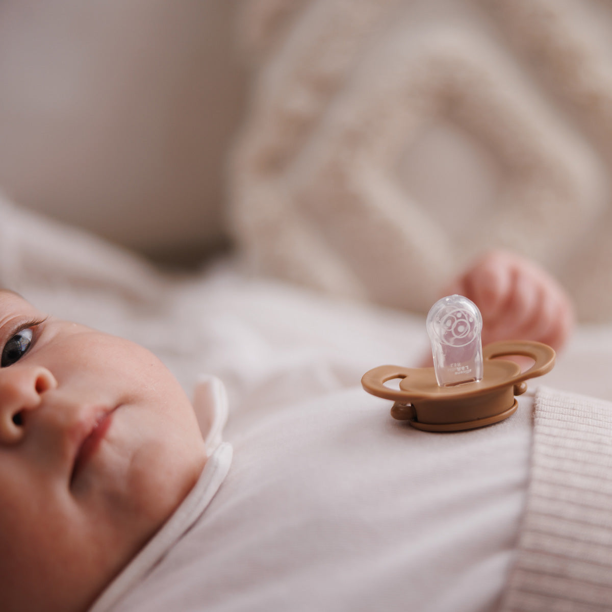 Chupetes Tetina Simétrica De Silicona 0-6 Meses Beige_2
