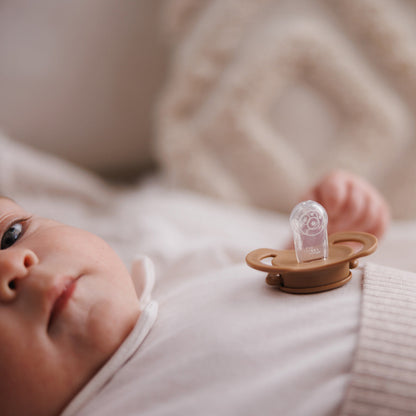 Chupetes Tetina Simétrica De Silicona 0-6 Meses Beige_2