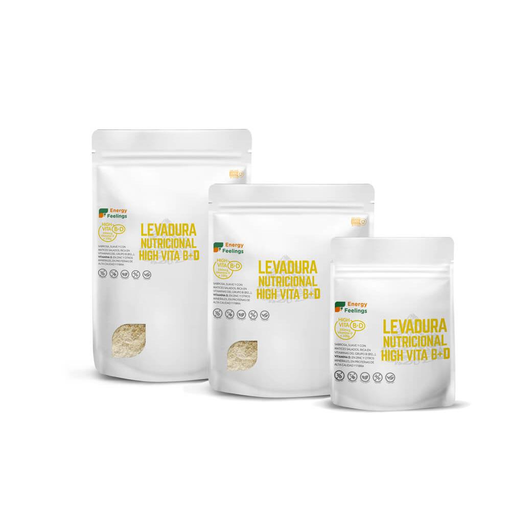 Pack 2x Energy Feelings levedura nutricional rica em vitamina D 1 kg