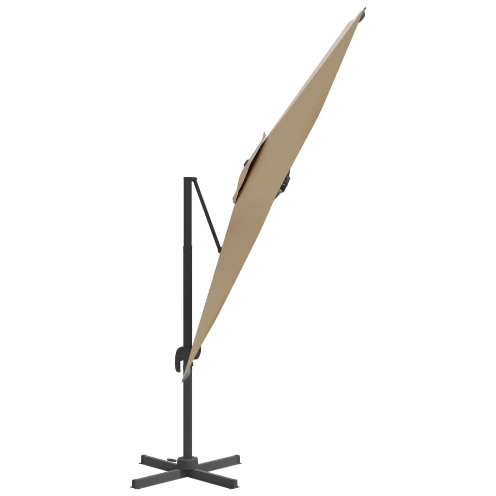 Vidaxl Sombrilla Colgante Con Poste De Aluminio Gris Taupe 400x300 Cm_3
