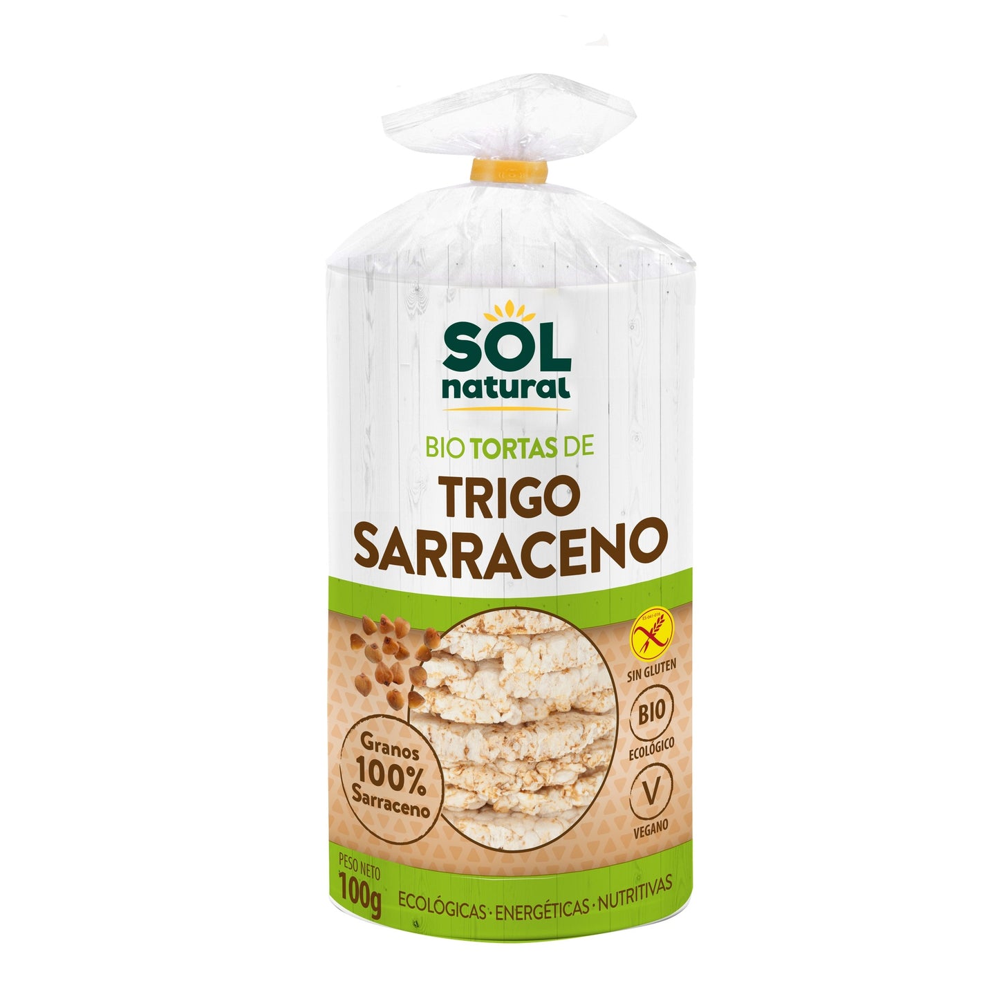 Panquecas de trigo sarraceno biológica sem glúten Sol Natural 100g