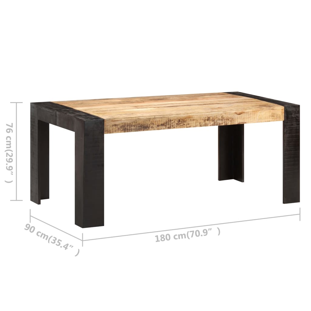 Mesa De Comedor De Madera Maciza De Mango 180x90x76 Cm_4