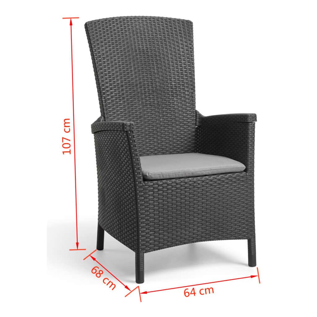Keter Silla De Jardín Reclinable Vermont Grafito 238452_2