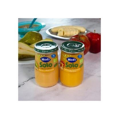 Pote de Pêra e Banana Biológica 190 g - Hero Solo