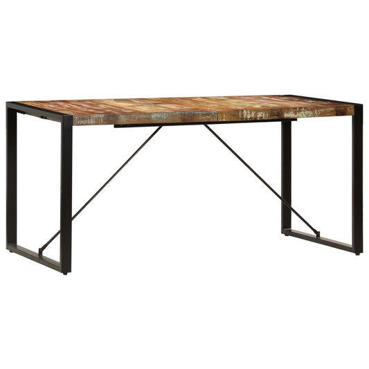 Mesa De Comedor De Madera Maciza Reciclada 160x80x75 Cm_0