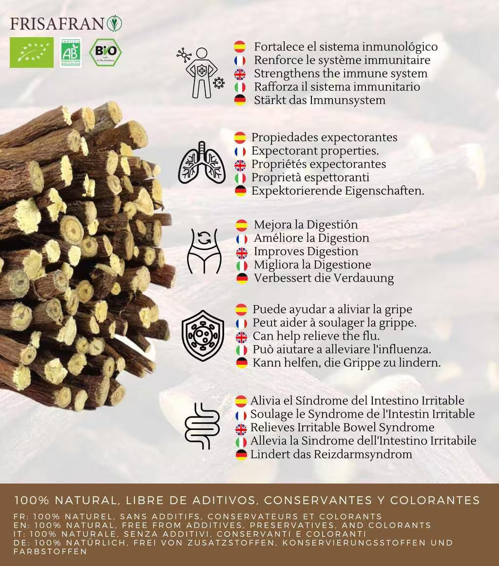 Regaliz De Palo Ecológico Seco - Sabor Y Calidad | Frisafran 2 Kg_3