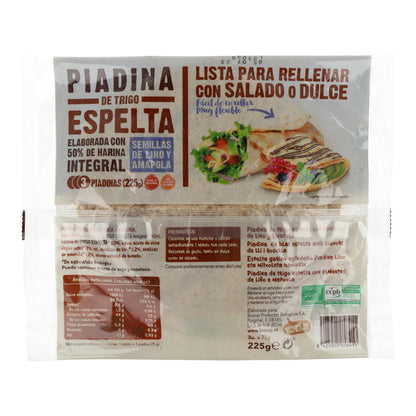 Piadina de Trigo Integral com Sementes de Linho e Papoila Biocop 225 g