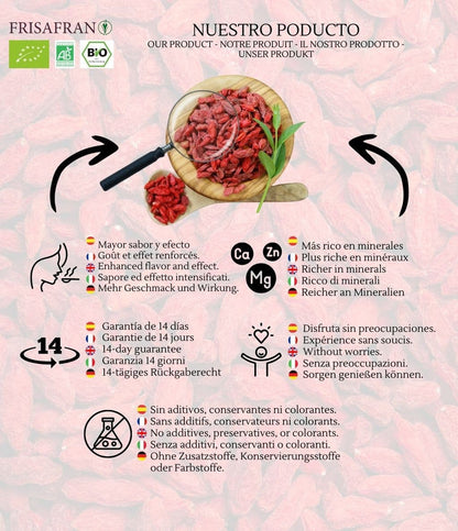 Bayas De Goji Deshidratadas Eco - Calidad Y Sabor | Frisafran 200 G_3