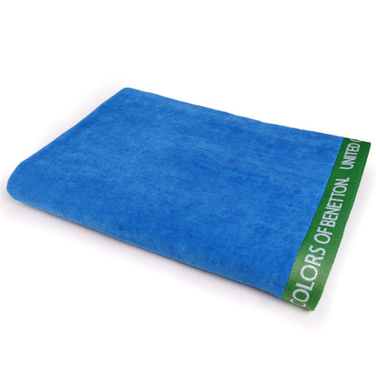 Set 2 Toalla De Playa 90x160cm 380gsm Velour 100%algodon Azul Casa Benetton_5