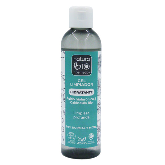 Gel de Limpeza Hidratante com Ácido Hialurónico e Calêndula Orgânica, NaturaBio Cosmetics, 200 ml