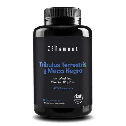 Tribulus Terrestris e Maca Preta, com L-Arginina, Vitamina B6 e Zinco, Zenement 120 comprimidos