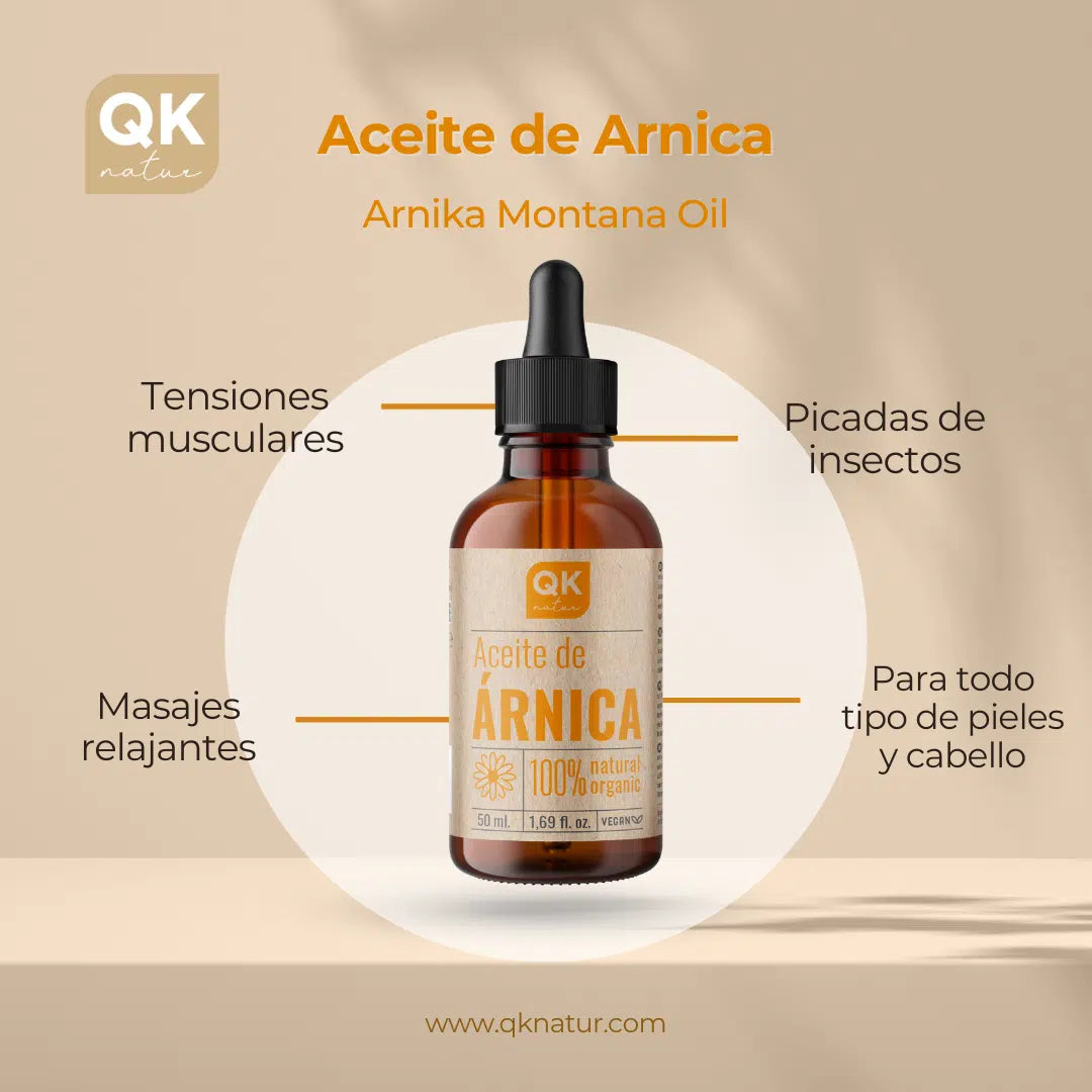 QKnatur - Aceite Árnica Montana 50ml – Para Alivio Del Dolor, Tensión Y Cansancio Muscular En Cuello, Hombros Y Espalda_5