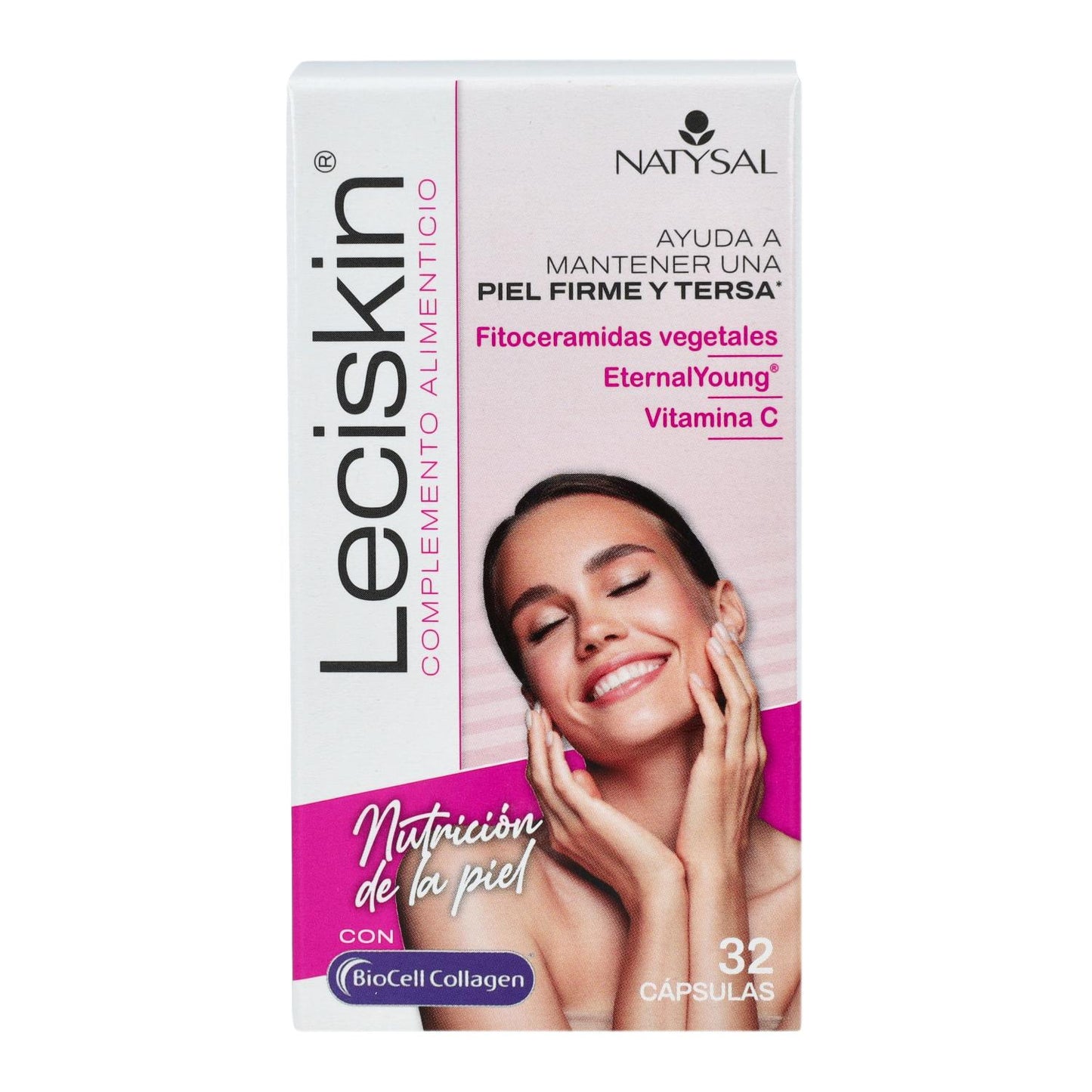 Suplemento alimentar Leciskin para pele firme e suave Natysal 32 cápsulas
