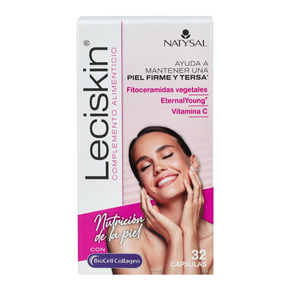 Suplemento alimentar Leciskin para pele firme e suave Natysal 32 cápsulas