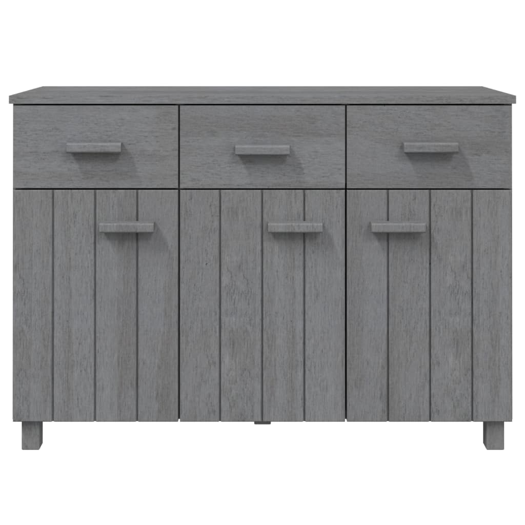 Aparador Hamar Madera Maciza Pino Gris Oscuro 113x40x80 Cm / Vetonek_2