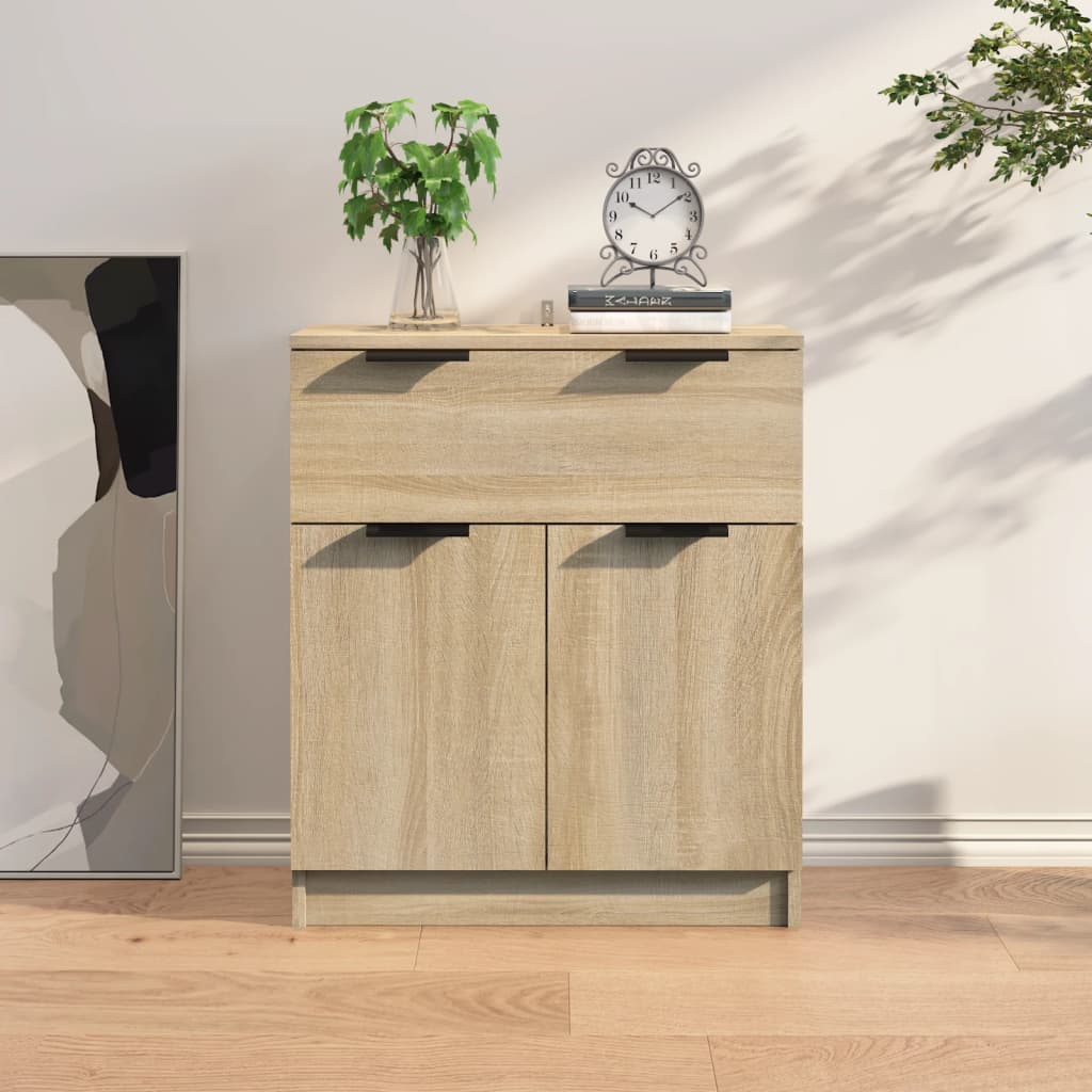 Aparador De Madera Contrachapada Color Roble Sonoma 60x30x70 Cm / Vetonek_2