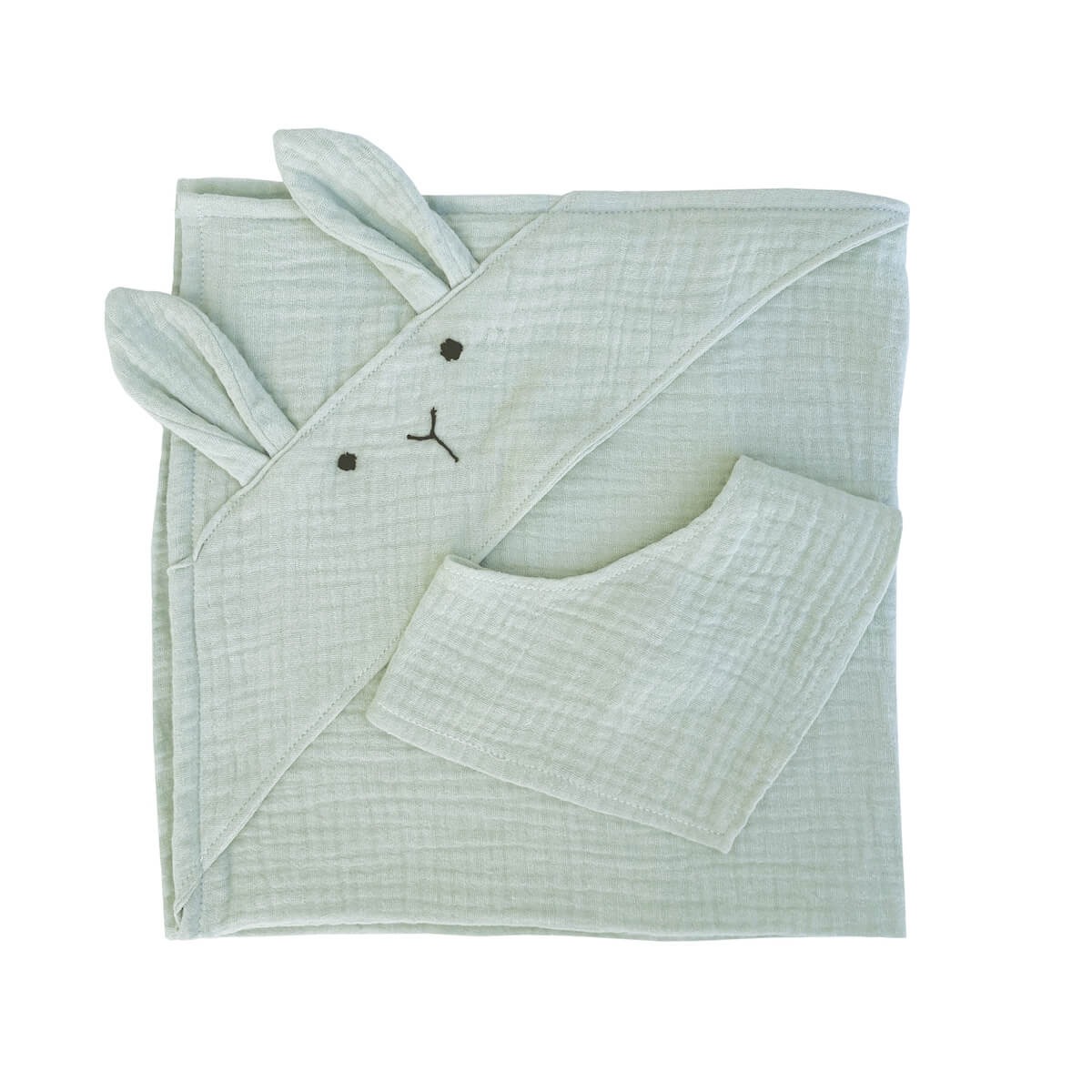 Set Toalla-bandana Muñeca Bunny Bobble Verde_0
