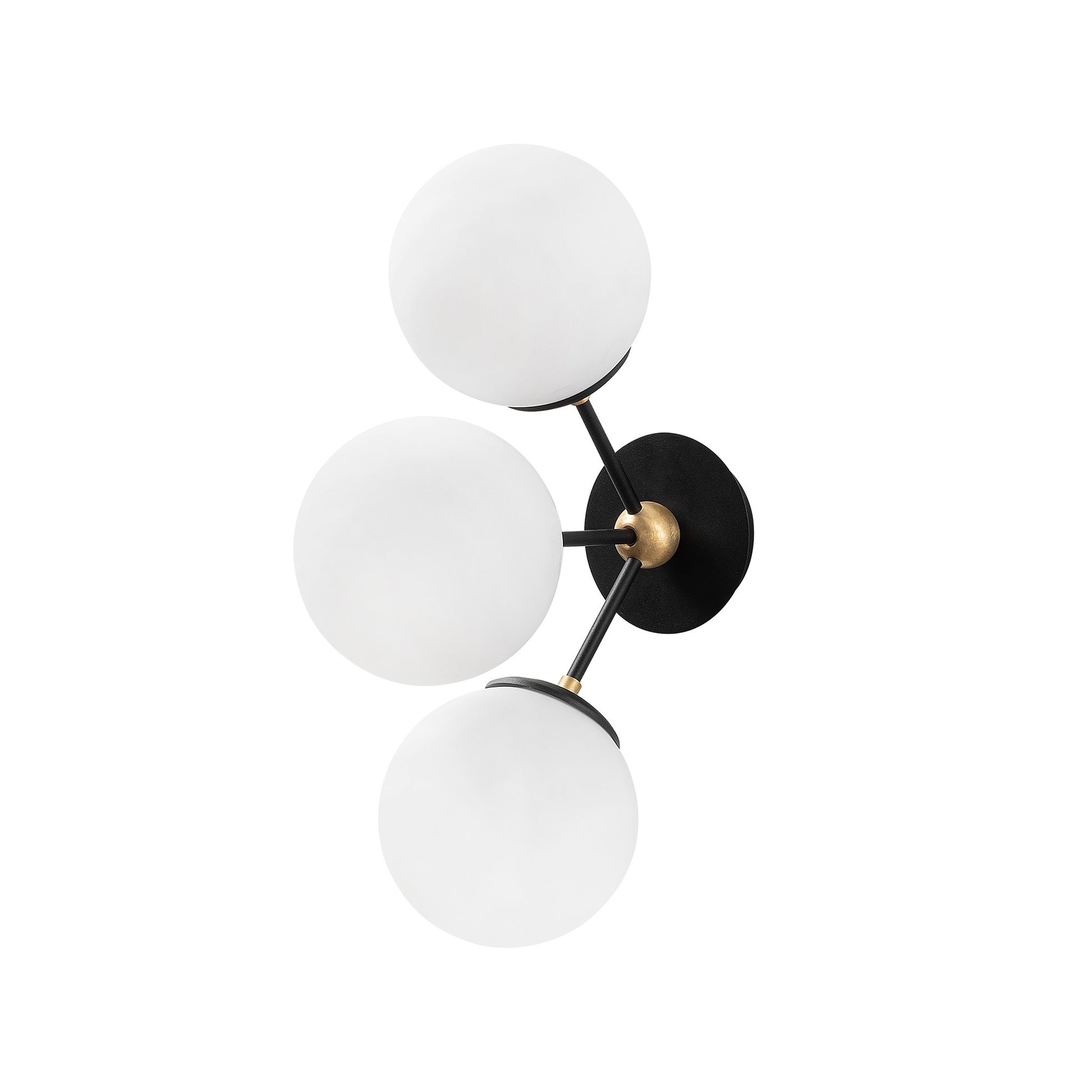 Aplique De Pared, Metal , Negro blanco, 15x30x44, Casquillo 3 X E 27 Max 40 W_2