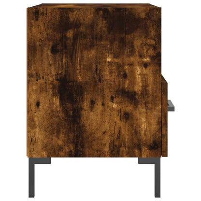 Mesita De Noche Madera Ingeniería Roble Ahumado 40x35x47,5 Cm_3