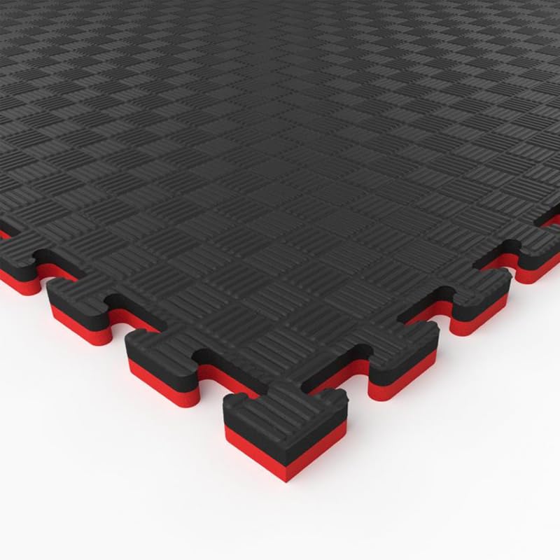 Artatami® Tatami Puzzle 1x1x40 mm Rojo - Negro Pack Ahorro【2 Unidades】 Alta Densidad EVA – Judo, BJJ, MMA y Lucha_5