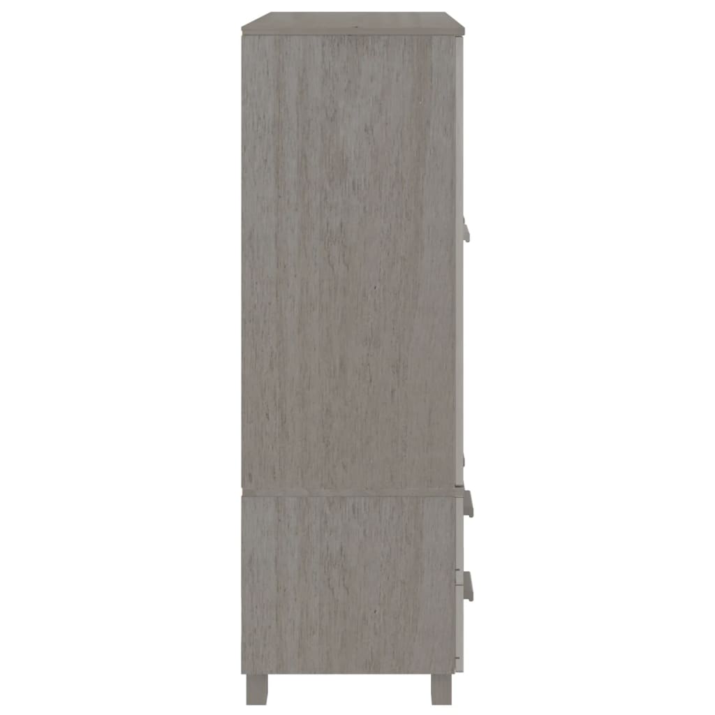 Armario Hamar Madera Maciza De Pino Gris Claro 99x45x137 Cm_3