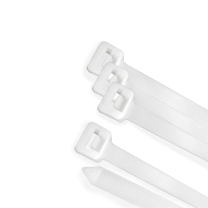 Brida Nylon 100%. Color Blanco / Natural 3,6 X 370 Mm. 100 Piezas. Abrazadera Plastico, Organizador Cables, Alta Resistencia_0