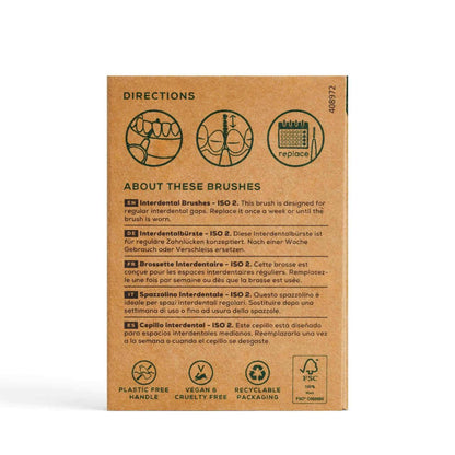 Escova interdental Georganics ISO 2 Beechwood, 6 unid.