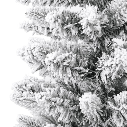 Vidaxl Árbol De Navidad Artificial Estrecho Con Nieve Pvc Y Pe 150 Cm_4