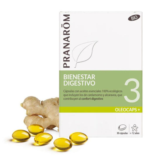 3 Bem-estar Digestivo BIO Pranarom 30 cápsulas
