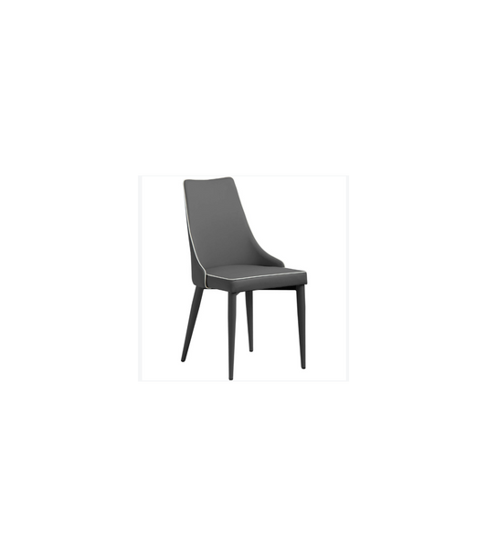 Pack De 2 Sillas Modelo Paola Acabado Polipiel Gris, 50 X 58 X 92/49 Cm (largo X Ancho X A_0