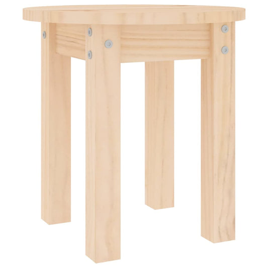 Mesa De Centro De Madera Maciza De Pino Ø35x35 Cm_0