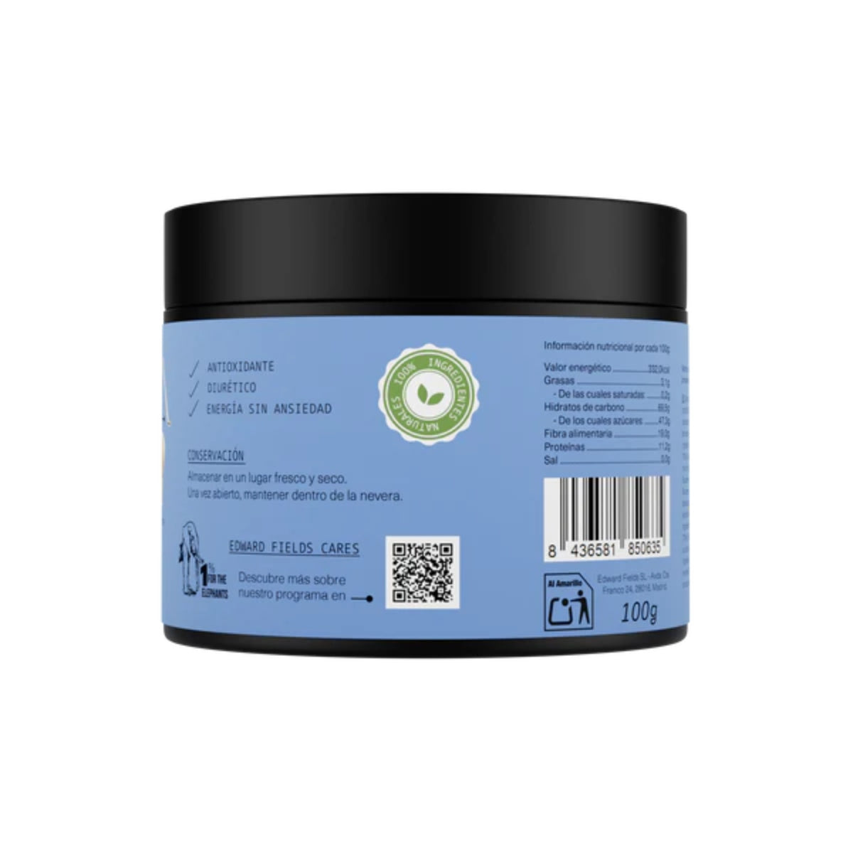 Chá Matcha Premium com Mirtilos, Edward Fields Tea, 100g