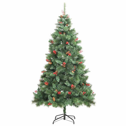 Vidaxl Árbol De Navidad Artificial Con Bisagras 300 Led Y Bolas 210 Cm_4