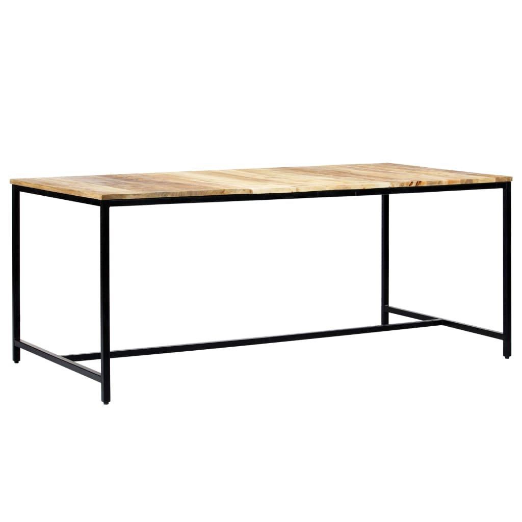 Mesa De Comedor Madera Maciza De Mango Rugosa 180x90x75 Cm_1