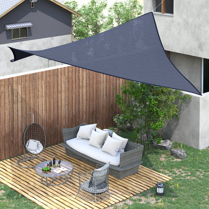 Outsunny Toldo Vela De Sombra Rectangular 4x6 M Con Anti-uv Azul_1