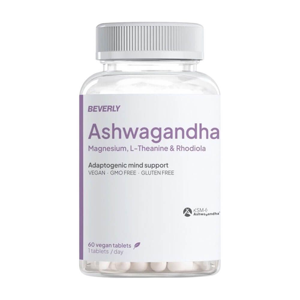 Ashwagandha Ksm-66, Magnesio, L-teanina Y Rhodiola - 60 Cápsulas - Ashwagandha - Beverly Nutrition_0