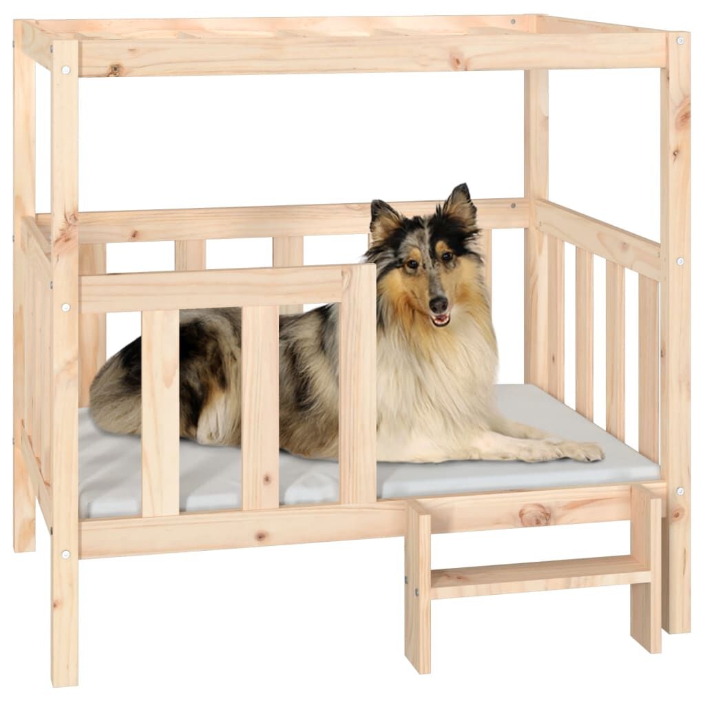 Vidaxl Cama Para Perros Madera Maciza De Pino 105,5x83,5x100 Cm_3