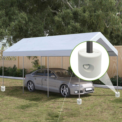 Base De Sombrilla Outsunny Hdpe Blanco 24x24x25.5 Cm_1