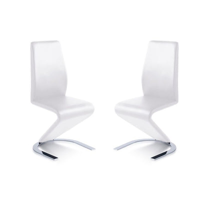 Pack 2 Sillas De Comedor Rin Símil Piel Tejido, Blanco, 58 X 96 X 40,5_1
