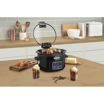 Panela elétrica de cozedura lenta Crockpot 4,7 L CSC052X com tampa flip-top (reformada)