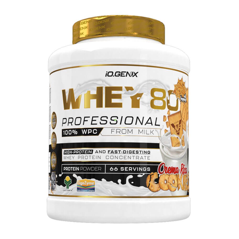 Whey 80 Profesional - 2kg - Crema Rica Cookies - Proteina De Suero Whey - Io.genix_0