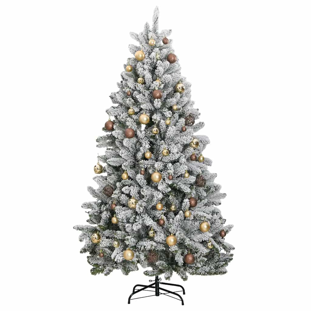 Vidaxl Árbol De Navidad Artificial Con Bisagras 300 Led Y Bolas 270 Cm_3