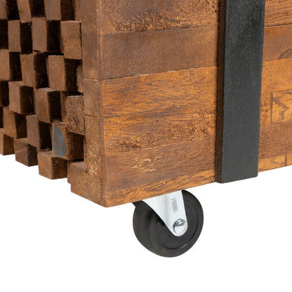 Mesa De Centro De Madera Maciza De Teca 110x45x38 Cm_4