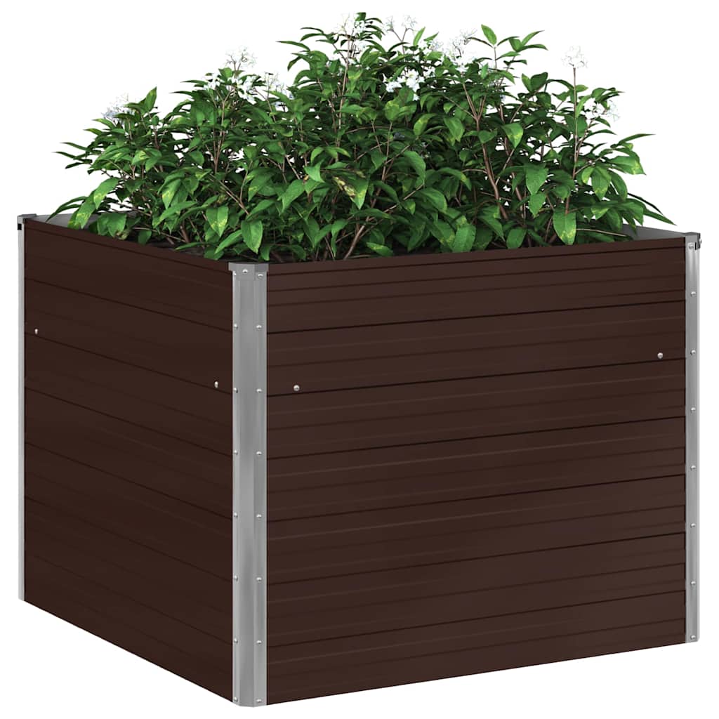 Mesa De Cultivo De Acero Galvanizado Marrón 100x100x77 Cm_4