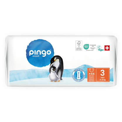 Fraldas T3 (4-9kg) Pingo 44 Unidades